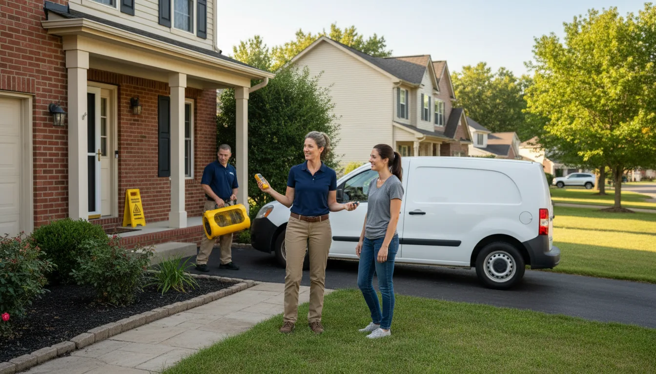 Water restoration image for Home Water Damage Repair in West Mansfield, OH